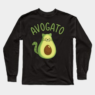 Funny avogato cat for avocado lover and Cinco de Mayo Long Sleeve T-Shirt